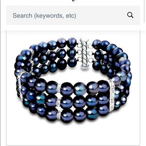 Danbury mint black pearl bracelet